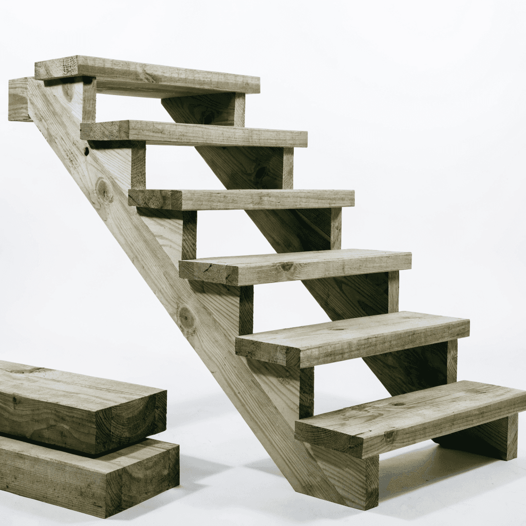 Pressure Treated Wood 5-Step Stair Stringer — stair components