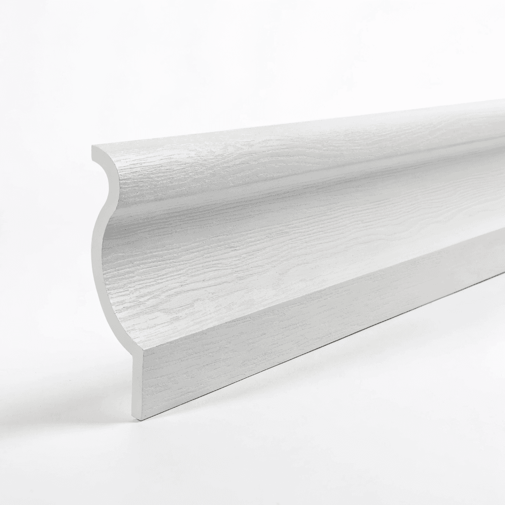 R2i Millwork Cove - Prefinished Ready to Install - Fauxwood White - 3/4 In. x 3/4 In. x 8 Ft. — stains, sealers & finishes
