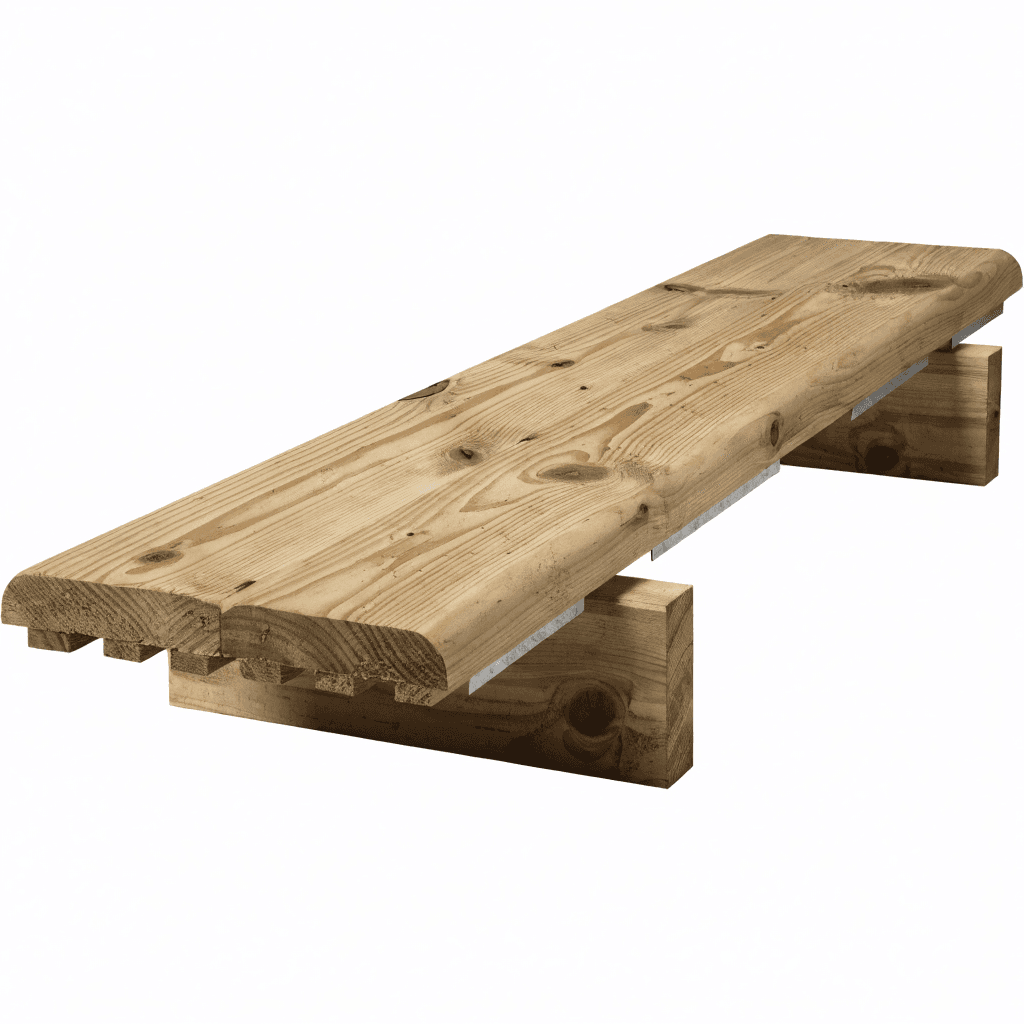 Pressure Treated 2 x 12 x 48 Wood Stair Tread — stair components