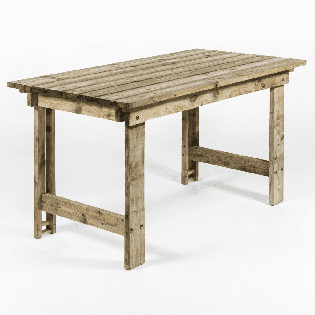 UltraSite 6 ft. Pressure Treated Wood Commercial Park Portable Table — pressure-treated dimensional lumber