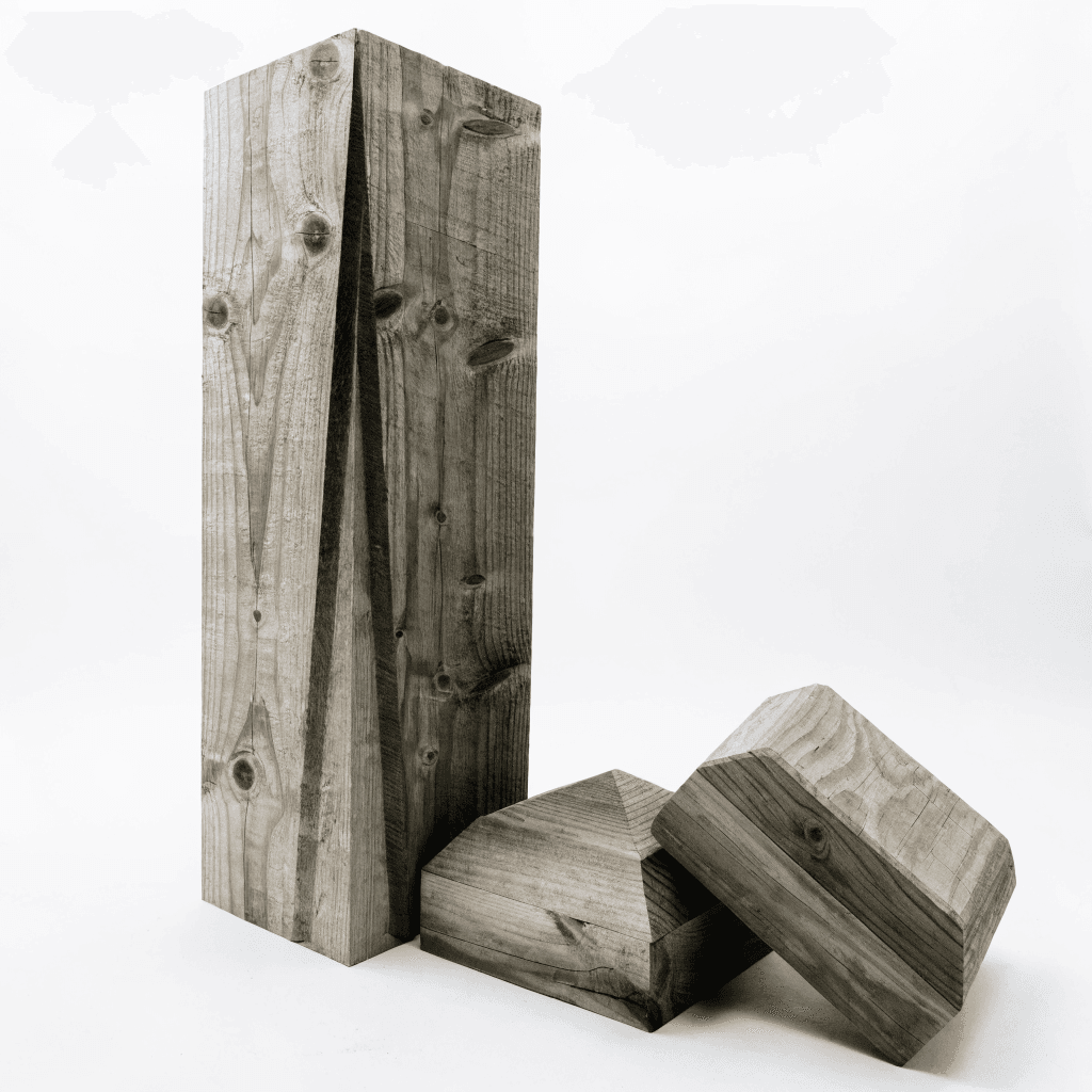 Pressure Treated 4 x 4 x 54 Wood V-Groove Post — posts & post caps