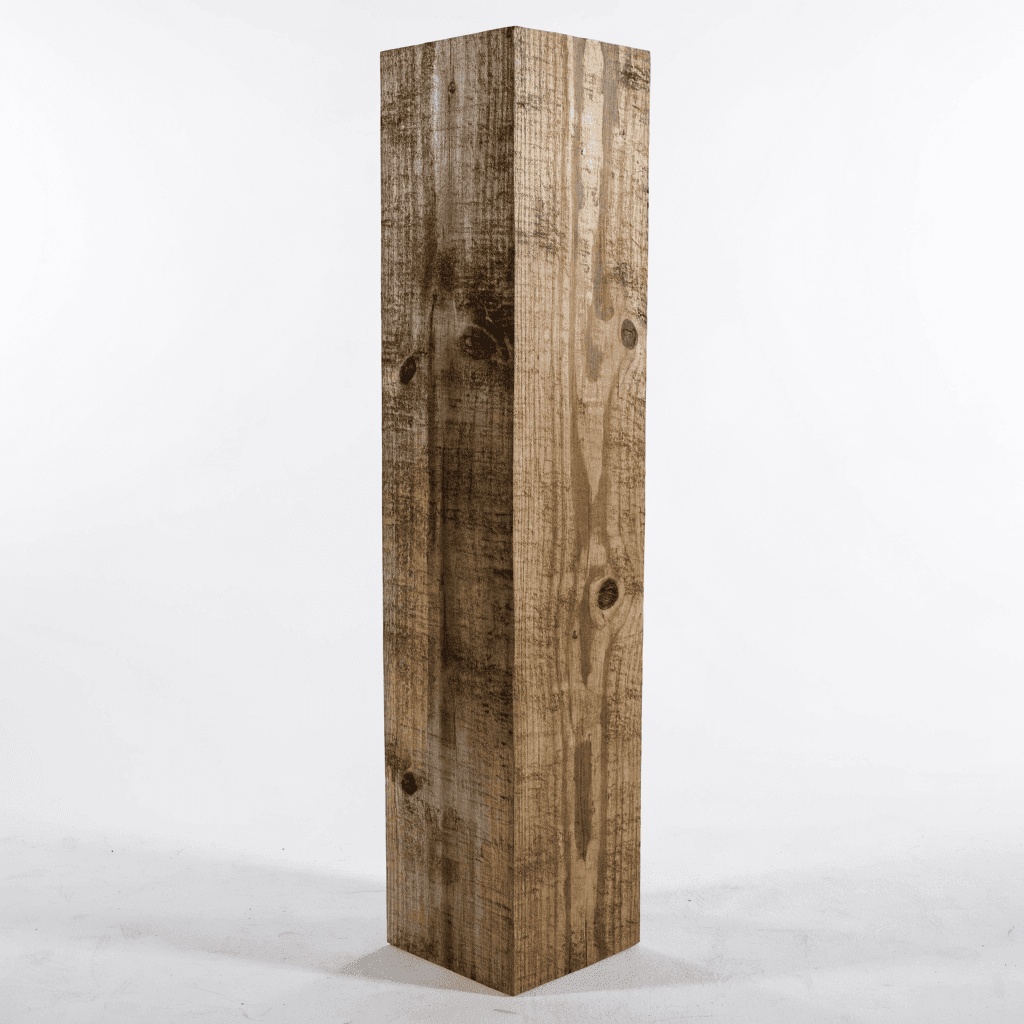 Nuvo Iron 3.5 in. x 3.5 in. x 54 in. Brown Pressure Treated Corner Post — posts & post caps