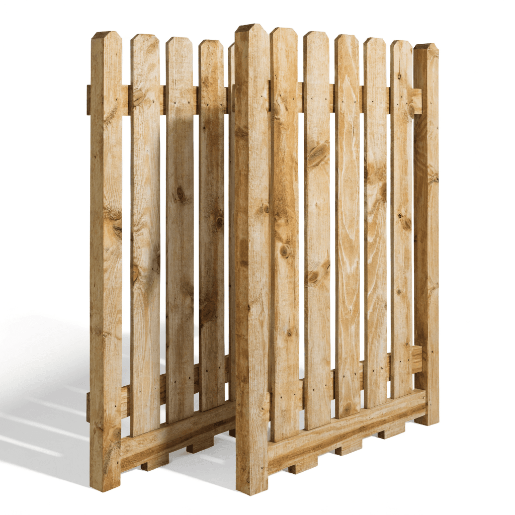 Zippity Outdoor Products 32" H x 48" W Newberry Wood Dig Free Fencing ( 2-pack) — other / specialty